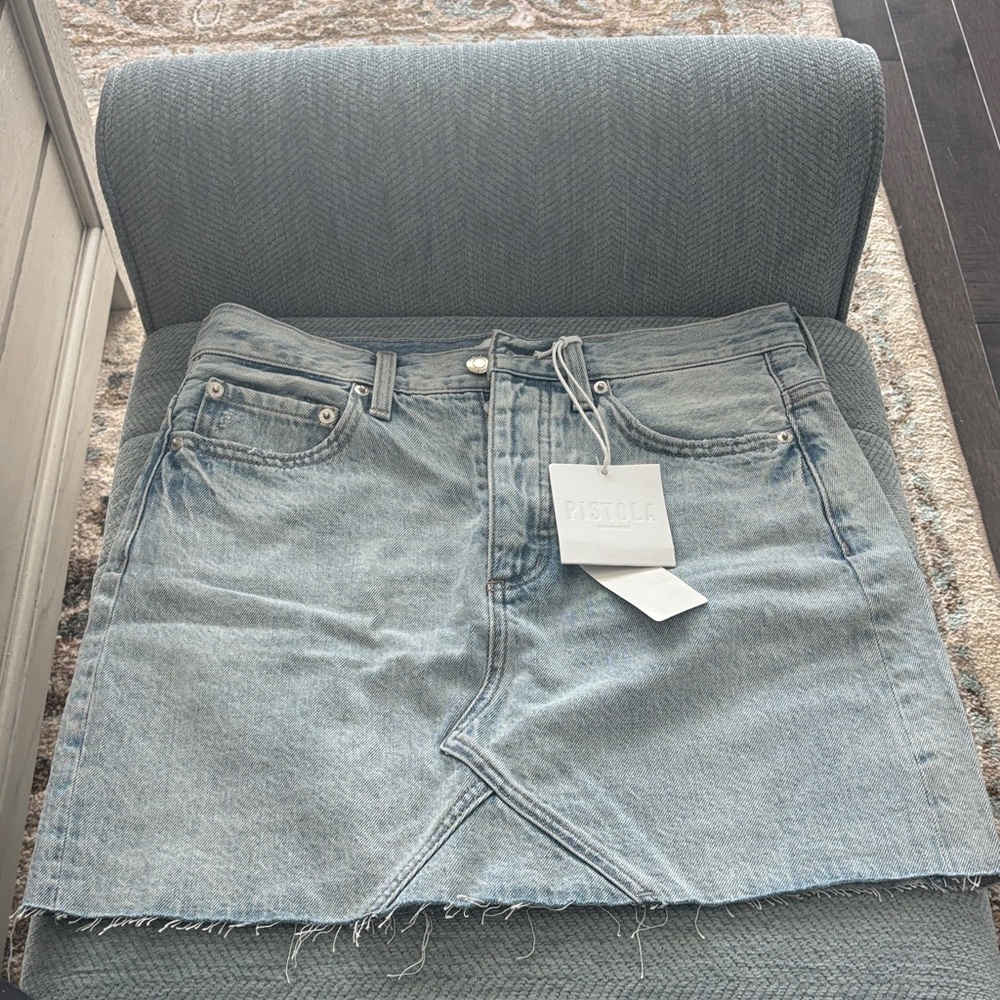 Pistola Light Blue Denim Mini Skirt